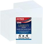 US Art Supply 4 X 4 inch Professional Artist Quality Acid Free Canvas Panel Boards 24-Pack (1 Full Case of 24 Single Canvas Panel Boards)