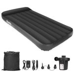 Bestrip Air Mattress Twin Size Durable Inflatable Bed with Electric Air Pump Single Camping Blow Up Mattress Camping Accessories