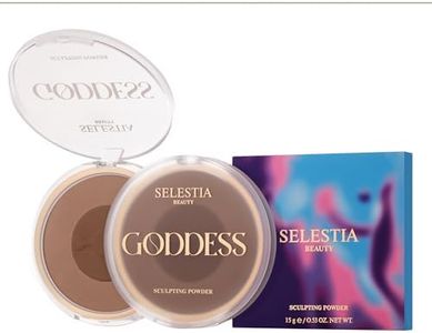 SELESTIA BEAUTY Sculpting Contour Powder Goddess - Matte Sculpting Powder - Easy to Blend Contouring Powder - Suitable for Various Skin Tones, 0.53 Oz