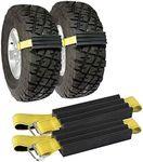 Trac-Grabber - Snow, Mud and Sand Tire Traction Device for Oversize Trucks/SUVs - Set of 2 - A Chain/Snow Tire Alternative That Helps You Get Unstuck - Easy Install Blocks Strap to Vehicle Tires