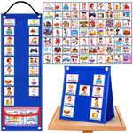 Visual Timetable Children Daily Routine Chart with 70 PECS Cards Now and Next Board for Kids Autism Preschool ADHD ASD for Home School