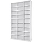 TecTake CD Bookcase Storage - Shelf Cabinet Adjustable Tower Rack - Wooden Case Book, Bluray, DVD, Video Games Organiser up to 1080 CD's