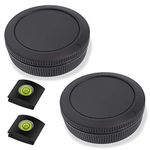 EOS RF Body Cap & Rear Lens Cap for Canon EOS R5 R3 R6 R EOS RP EOS C70 More Canon RF Mount DSLR and Hot Shoe Cover (2 Sets), Fire Rock Lens Accessories for Canon EOS R3 R6 R5 C70