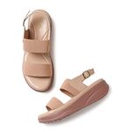 Marc Loire Women Soft Comfortable Nude Solid Platform Heels,Size_7