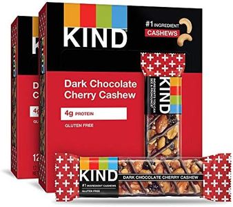 KIND Bars, Dark Chocolate Cherry Cashew, Healthy Snacks, Gluten Free, 24 Count