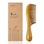 Wide Tooth Comb Wood, Wooden Comb Green Sandalwood Hair Comb Handmade Wood Comb for Men Women…