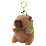 Obumi Capybara Plush Toy with Keychain Super Soft Cartoon Capybara Plush Keyring Cute Capybara Doll Pendant Gift for Children