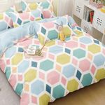 WELLFIT® Premium Soft Glace Cotton Single Size Duvet Cover II Razai Cover II Quilt Cover II Comforter Cover with Zipper 60x90 inch