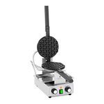 Royal Catering RCPMW-1400K Bubble Waffle Maker 1,400 W 50-250 ° C Timer: 0-5 Min Waffle Iron Bubble Waffle Machine (Stainless Steel Housing, Teflon-Coated Aluminium Baking Plates)