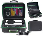 2-in-1 Carrying Case for Xbox Series X/S, Travel Storage Bag for Xbox Series S Console, Controllers, and Accessories During Travel. Hard Shell Case Compatible for Wireless Controllers, Cables