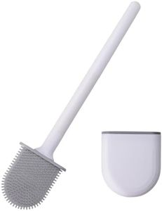 DEALSGOGO RV Toilet Bowl Brush, toilet brush silicone Won't Damage Toilets, wall mounted toilet brush-Anti-Roll, Anti-Drip Design, Suitable for RV Travel Trailers and Campers, Made by RVers for RVers