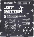 POPBAND Popmask Jet Setter Self-Heating Eye Mask, Jasmin Scent, Natural Heat Relief for Migraines, Headaches, Allergies, and Dry Eyes, 5 Individually Packaged Eye Masks