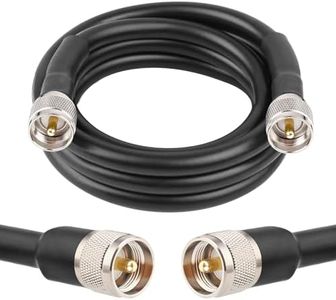 MOOKEERF 6FT KMR400 UHF CB Coax Cable - PL259 Male to Male Coaxial Cable Low Loss UHF Cable CB Coax Cable for HAM Radio, VHF Radio, SWR Meter, Antenna Analyzer