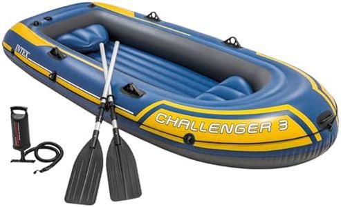 INTEX 68370NP - Challenger 3 Boat Set (with 48' Aluminum Oars, 68614), Size 295cmx137cmx43cm