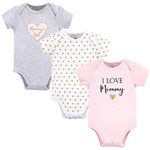 Hudson Baby Unisex Baby Cotton Bodysuits, Girl Mommy, 3-6 Months