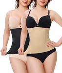 Nebility 2 Pack Waist Trainer for Women Faja Body Shaper Shapewear Tummy Control Girdles Body Shaper