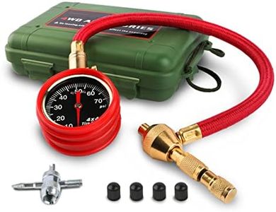Tyre Pressure Gauge 4wd Tyre Deflator Kit 0-75PSI 4X4 Air Deflators with Pressure Gauge Valve Tool for Automotive, Motorcycle, Bicycle, Truck, ATV, UTV