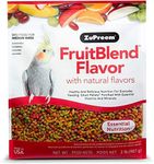 ZuPreem FruitBlend Flavor Pellets Bird Food for Medium Birds, 2 lb - Daily Blend Made in USA for Cockatiels, Quakers, Lovebirds, Small Conures