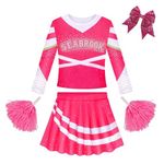 Hipoleter Zombies Girls Cheerleader Costumes Halloween Kids Outfits Toddler Dress up for Party 3-12 Years