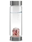 VitaJuwel ViA Love - Crystal Water Bottle with Rose Quartz and Garnet