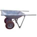 Budhrani® by MASTER MACHINES Double Wheel Barrow Trolley, Cement Trolley, Wheel Cart, Construction Trolley