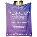 KAAYEE Friend Gifts for Women, Soft Flannel Throw Blanket Friend Birthday Gifts for My Bestie, Best Friendship Presents to My Friend Christmas Anniversary Graduation, Single Size 130 * 150cm (Friend)