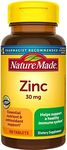 Nature Made Zinc 30 mg Tablets, 100 Count for Immune System Support† (Packaging May Vary)