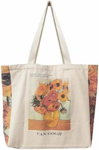 BROADREAM Canvas Tote Bag Aesthetic - Zippered Book Tote Bag with Interior Pocket by Cute Shoulder Tote Bags for Women Shopping & Travel - Best Gift for Teacher Mom Friendship Wife Classmate Birthday