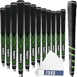 Yamato New Series Golf Grips With Putter Grip And Golf Grip Tape Golf Club Grips- 12 Iron Grips And 1 Putter Grip With 15 Tape Strips Great Gifts For Golfer Men Women (WB-Green-M)