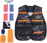 Kids Kids Elite Tactical Vest Kit Toy Gun Clip Jacket Kit for Nerf Gun N Strike Series Vest+ Clip +Soft Darts+Goggle +Mask (Style 4)