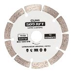 Cumi 500 RFT - Long Lasting Diamond 10 Segemented Blade with 100% Hot Press Technology, Specially made for Hard granite cutting (110 x 1.8 x 10 x 20mm, 10 Pcs)