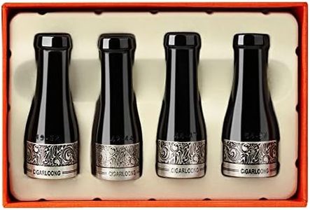 Cigar Mouthpiece Set for Men and Women Short Cigar Holder(Black+Silver)