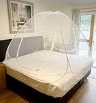 IGNITEX Pop Up Mosquito Net Tent for Bed - Portable Folding Mosquito Net Tent for Indoor & Outdoor - Mosquito Tent Pop-Up Bug Net - White