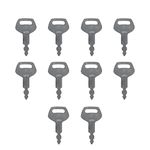 (10) Ignition Key S450 KHR20070 150979A1 for Case Excavator CX210 CX210B CX250D CX460 CX800 CX80C CX750D CX470C CX700 CX500D LC CX130 CX130B CX130D