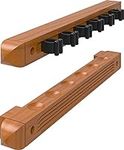 Fat Cat 2-Piece Wall Mounted Hardwood Billiard/Pool Cue Rack, Holds 6 Cues