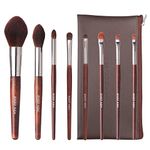 ENZO KEN Walnut Makeup Brushes Set Professional, Natural Pony Hair Makeup Brush Set with Case, Cosmetic Brushes Makeup Set, Natural Bristle Makeup Brushes, Natural Hair Make up Brush Set Professional.