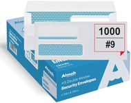 Aimoh 1000#9 FLIP & SEAL Double Window Security Envelopes - for Invoices, Statements & Documents, Self-Sealing Adhesive Seal, Security Tinted, Size 3-7/8 x 8-7/8-24 LB - 1000 Count (30109-1000)