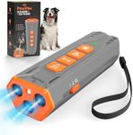 PetsVibe Anti Barking Device for Dogs Grey- Effective Ultrasonic Bark Stopper & Dog Barking Deterrent 2-in-1 Handheld Ultrasonic, Dog Trainer for Indoor & Outdoor Use, For Small, Medium & Large Dogs