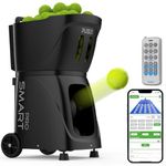 PUSUN PT-Smart-Pro Smart Tennis Ball Machine - Auto Serve with APP/Remote/iWatch Control,12 Serving Modes, 4-6H Battery for Training/Coaching (Black)