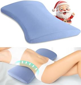 Lumbar Support Pillow for Bed Relief Back Pain: Lower Back Pillow for Sleeping - Memory Foam Waist Pillow - Back Wedge Bolster Pillow for Side, Back&Stomach Sleepers - Bed Rest Pillow for Car, Sofa