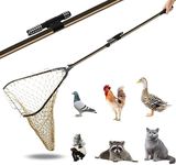 Animal Catch Pole Control Tool Net, Poultry Catching Pole Kit, Cat Catcher, Chicken Catch Net, Poultry Catching Trap Net for Small Animals Support Duck,Goose,Bird, Skunk Bat and Raccoon