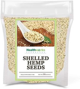 Healthworks Shelled/Hulled Hemp Seeds Canadian (32 Ounces / 2 Pound) | Premium & All-Natural | Contains Omega 3 & 6, Fiber and Protein | Packaging May Vary