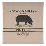 VHC Brands Sawyer Mill Pig Shower Curtain, Black, 72x72