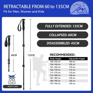Underwood-Aggregator Collapsible Hiking Poles – Lightweight Trekking Sticks
