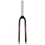 splumzer 1-1/8" 26/27.5/29" Aluminum Alloy Rigid Disc Brake MTB Fork, 28.6mm Threadless Straight Tube Superlight Mountain Bike Front Forks (27.5 inches, Red)