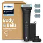 Philips Body Groomer 5000 Series - Trimmer for Men with Triple Protect Shave System, Intimate Trim & Shave, 100% Showerproof, 100 Min. Runtime, Model BG5485/30