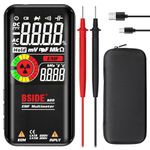 BSIDE S20 Smart Digital Multimeter Rechargeable Auto Range Voltmeter with EMF Detector Large Colour Display 9999 Counts High Speed Voltage Diode Resistance Capacitance Frequency Tester with Case