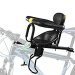 WMLBK Safety child seat for bike, Bike Front Baby Seat with Foot Pedals Children's Bicycle Seat for Children from 1-6 Years Compatible with All Adult MTBs (hard seat)