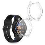 kwmobile Case Compatible with Samsung Galaxy Watch FE 40mm Case - 2X TPU Silicone Fitness Tracker Cover - Transparent