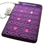 MediCrystal Infrared Amethyst Mini Mat - 20"W x 32"L (50x80 cm) + 29 Agates - Adjustable Heating 30-70°C (86-158°F) - Pulsed Bio Magnetic, Photon Red Light Therapy - Natural Crystals - Purple 220-240V